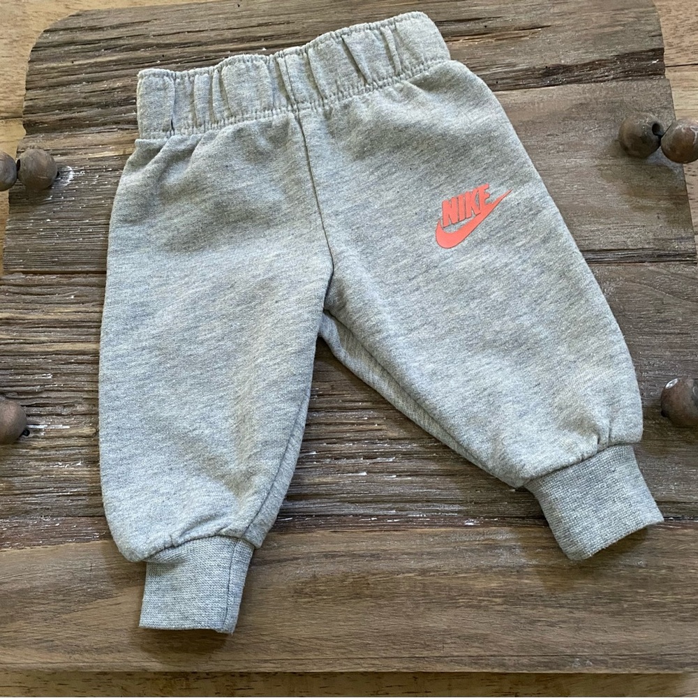 Nike‎ Newborn Heather Gray Logo Joggers